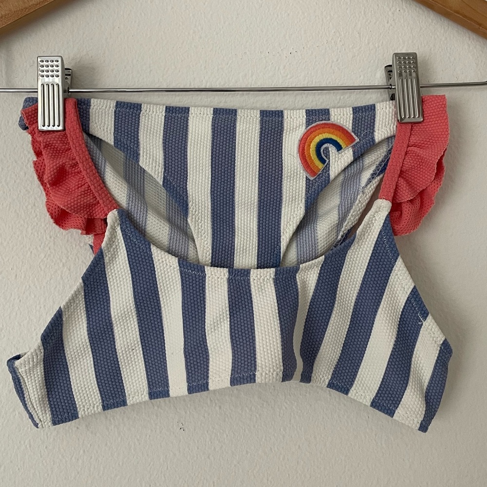 Zara girls two piece swimsuit stripe size 9/10
